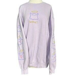 Hololive x OMOCAT Ina'nis Wah! Sweater Crewneck Sweatshirt Size: XXL |G1‎
